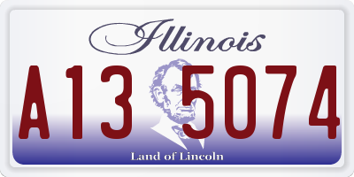 IL license plate A135074