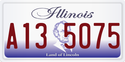 IL license plate A135075