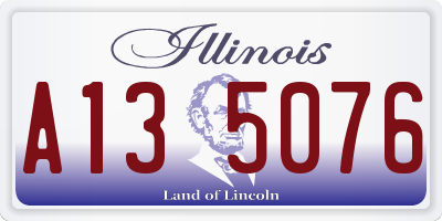 IL license plate A135076