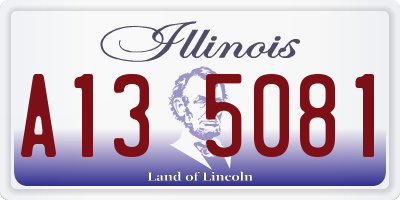 IL license plate A135081
