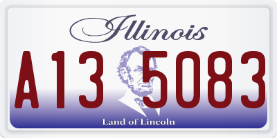 IL license plate A135083