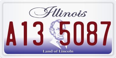 IL license plate A135087