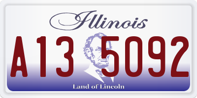 IL license plate A135092