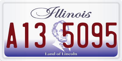 IL license plate A135095