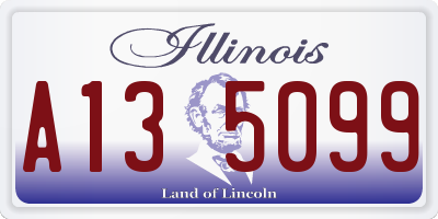 IL license plate A135099