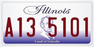 IL license plate A135101