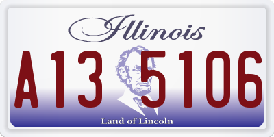 IL license plate A135106