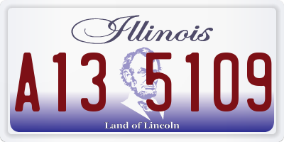 IL license plate A135109