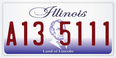 IL license plate A135111
