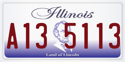 IL license plate A135113