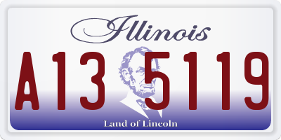 IL license plate A135119