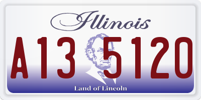 IL license plate A135120
