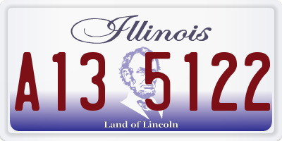 IL license plate A135122