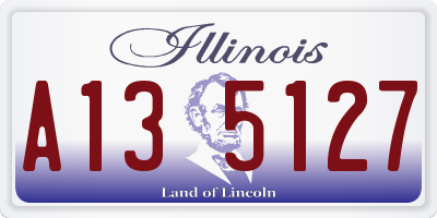 IL license plate A135127