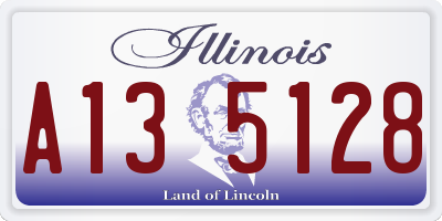 IL license plate A135128