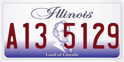 IL license plate A135129