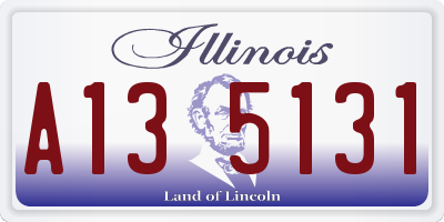 IL license plate A135131