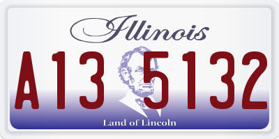 IL license plate A135132
