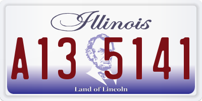 IL license plate A135141