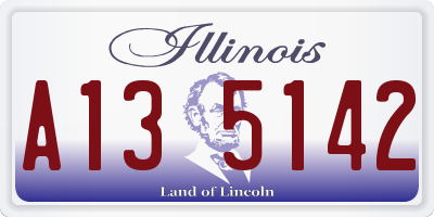 IL license plate A135142