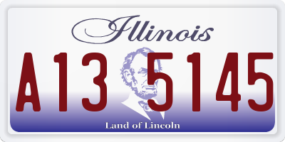 IL license plate A135145