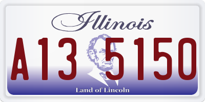 IL license plate A135150