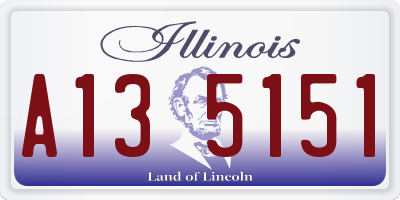 IL license plate A135151
