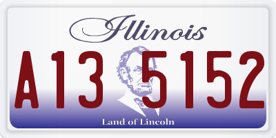 IL license plate A135152