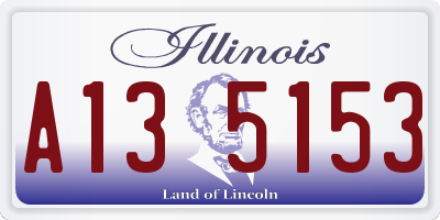 IL license plate A135153