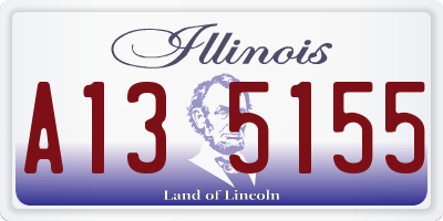IL license plate A135155