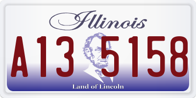 IL license plate A135158