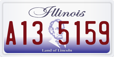 IL license plate A135159
