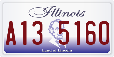 IL license plate A135160
