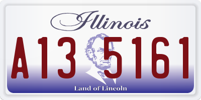 IL license plate A135161