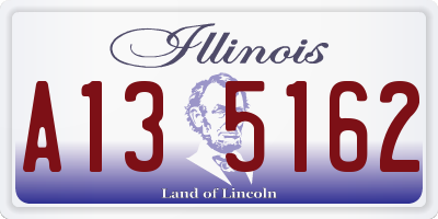 IL license plate A135162