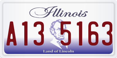IL license plate A135163