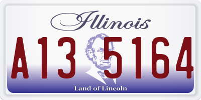 IL license plate A135164