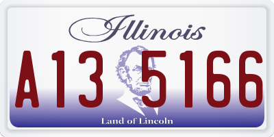 IL license plate A135166