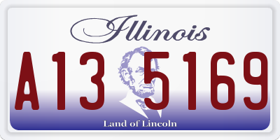IL license plate A135169