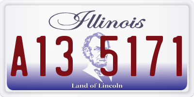 IL license plate A135171