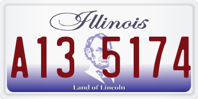 IL license plate A135174