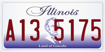 IL license plate A135175