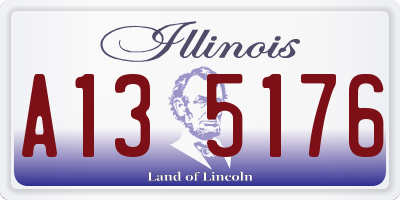IL license plate A135176