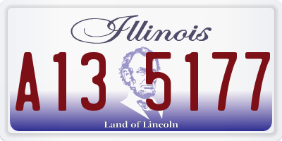 IL license plate A135177