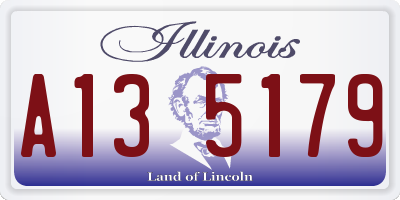IL license plate A135179