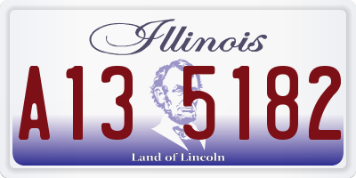 IL license plate A135182