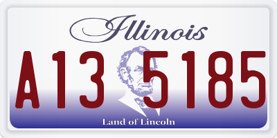 IL license plate A135185