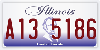 IL license plate A135186