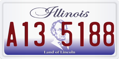 IL license plate A135188