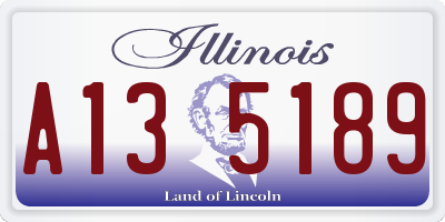 IL license plate A135189